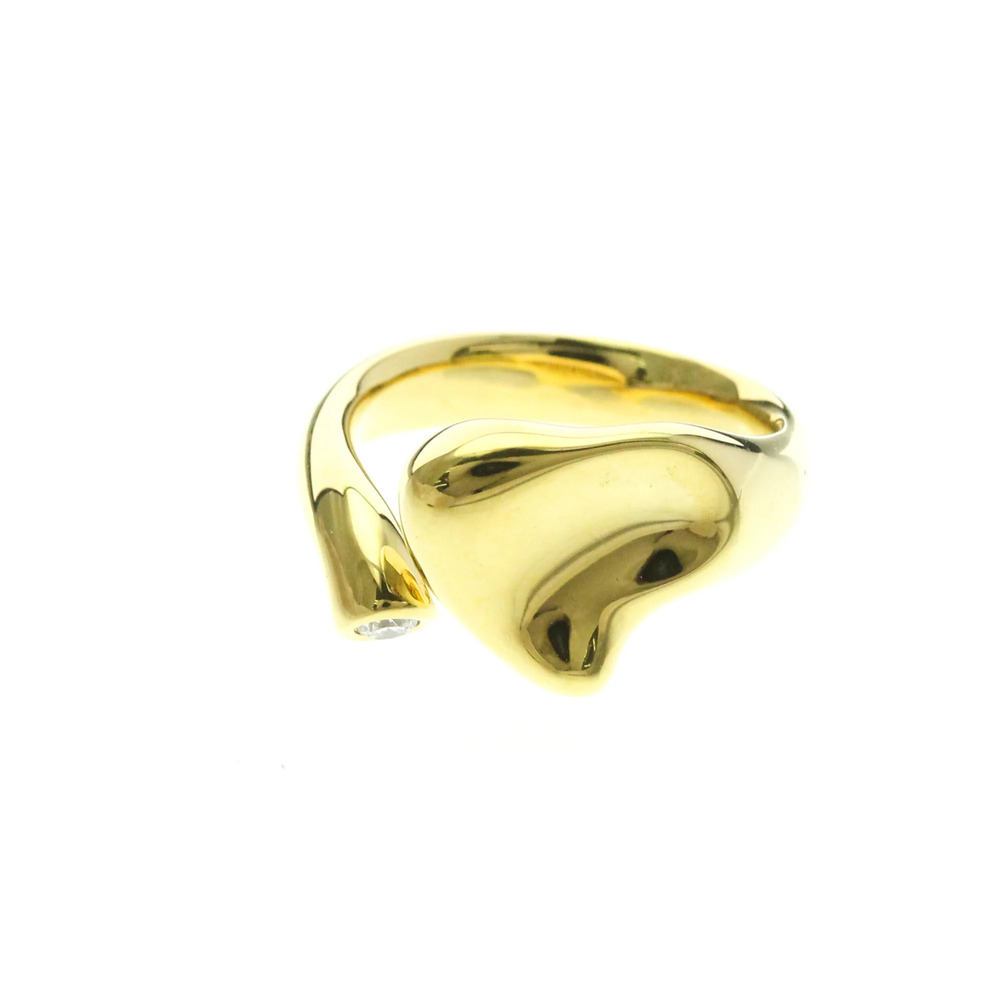 TIFFANY 18k Gold Diamond Heart Ring